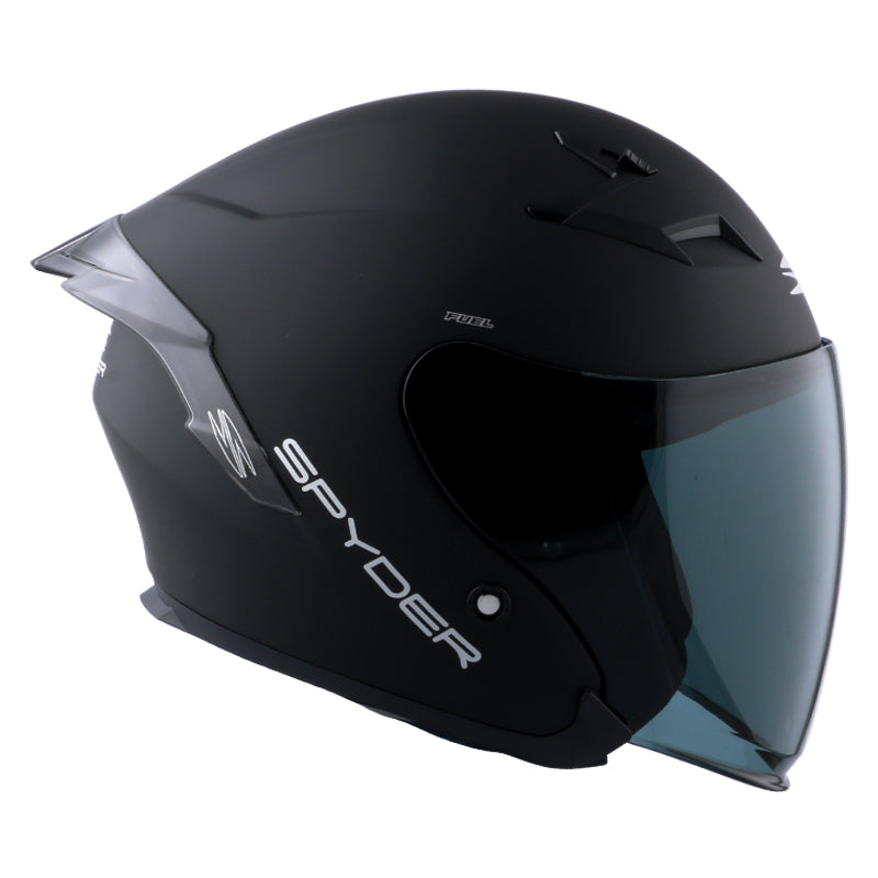 Spyder Alpha Half Face Motorcycle Helmet Black And Blue